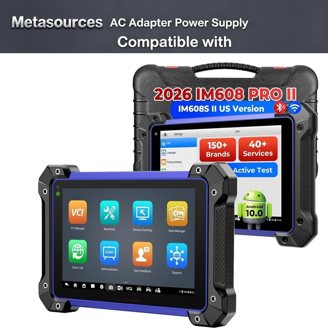 Alt view image 2 of 5 - AC Adapter for Autel MaxiIM IM608 PRO II Key Diagnostic Coding Car Scanner