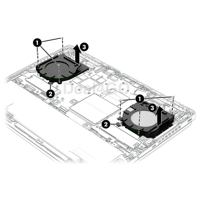 Alt view image 3 of 5 - Deal4GO CPU GPU Graphics Cooling Fan P23096-001 Replacement for HP Omen 16-AP 16-AM 16-AP000 16-AM0000 16-AP0053DX 16-AM0073DX