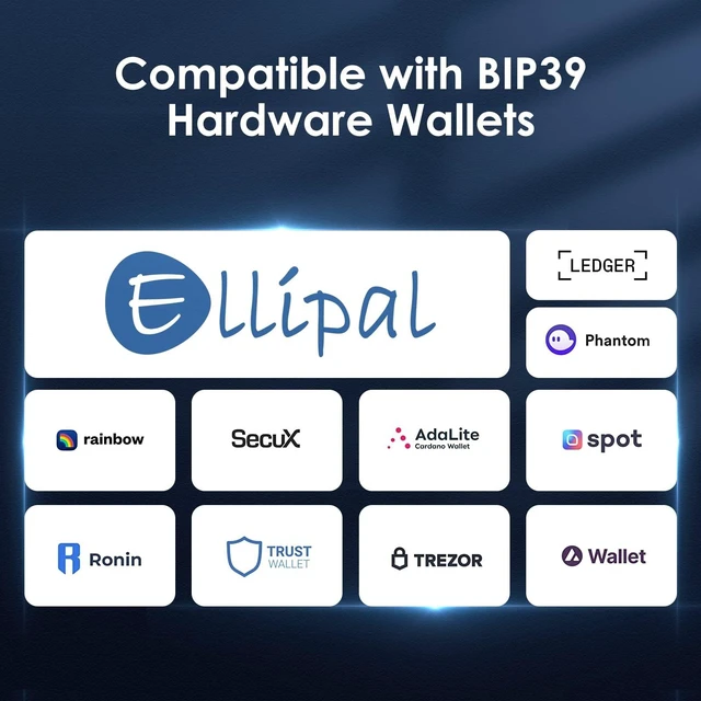 Alt view image 5 of 5 - ELLIPAL Crypto Seed Phrase Backup, 316 Stainless Steel Metal Seed Phrase Storage with Lock Hole, 24 Words Backup, Compatible with BIP39 Hardware Wallets, Ledger, Trezor