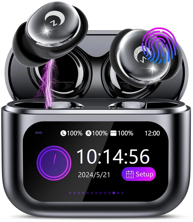 Main image of 2026 Sleep Earbuds Bluetooth 5.4 in Ear Smart Touch Screen Ear Buds, 48H Playtime Mini Sleep Headphones Small Design for Side Sleepers, 5 EQ Modes, Crystal-Clear Calls, IPX7 Waterproof Earphones Black