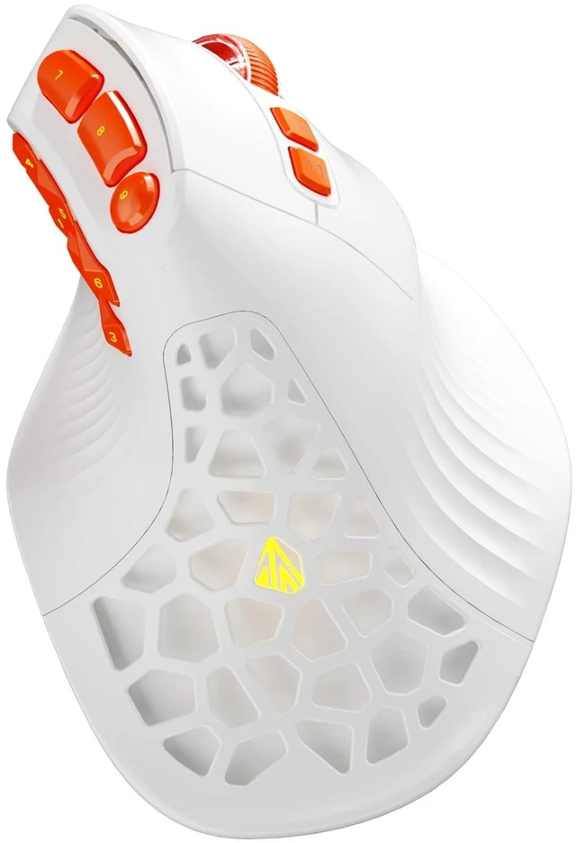 Main image of SOLAKAKA E9 PRO Ergonomic Vertical MMO Mouse with 8K Dongle, White