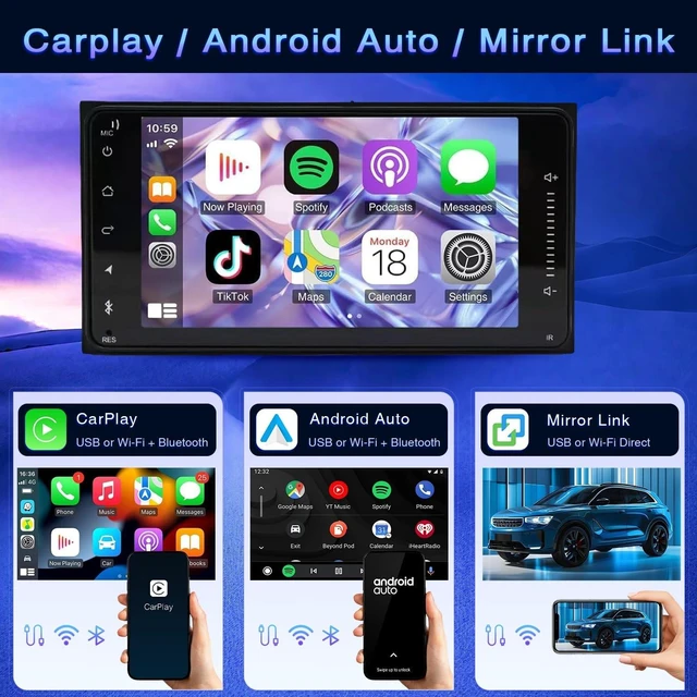 Alt view image 2 of 5 - 7" Car Radio Stereo for Toyota Sequoia 2001-2007