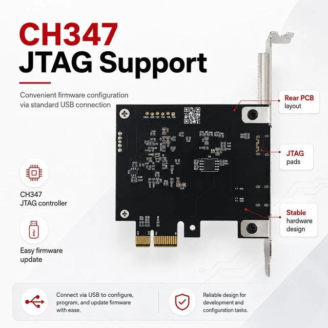 Alt view image 5 of 5 - D DICHEN 100T FPGA DMA Card, USB-C PCIe x1 Board, XC7A100T, FT601