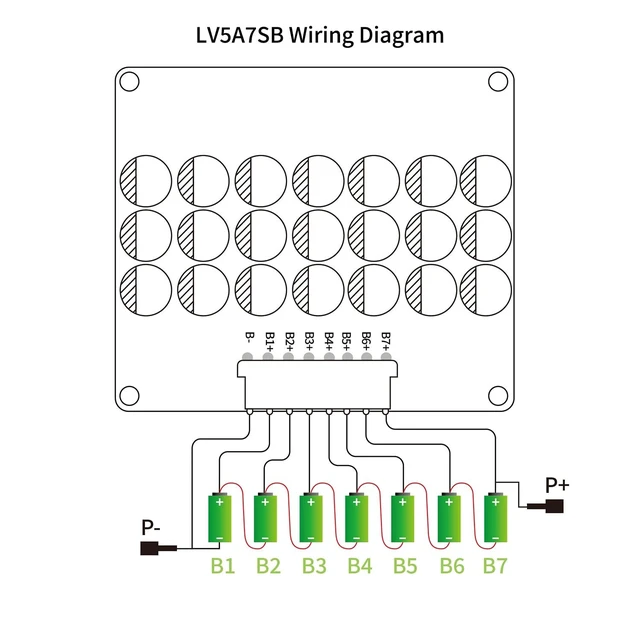Alt view image 4 of 5 - LVNOON 5.5A 5S to 21S 5S 6S 7S 8S 9S 10S 12S 14S 16S 17S 21S Smart Active Balancer Active Equalizer Balancer for li-ion NCM Lifepo4 LFP LTO Battery Energy Capacitor (5S-7S)