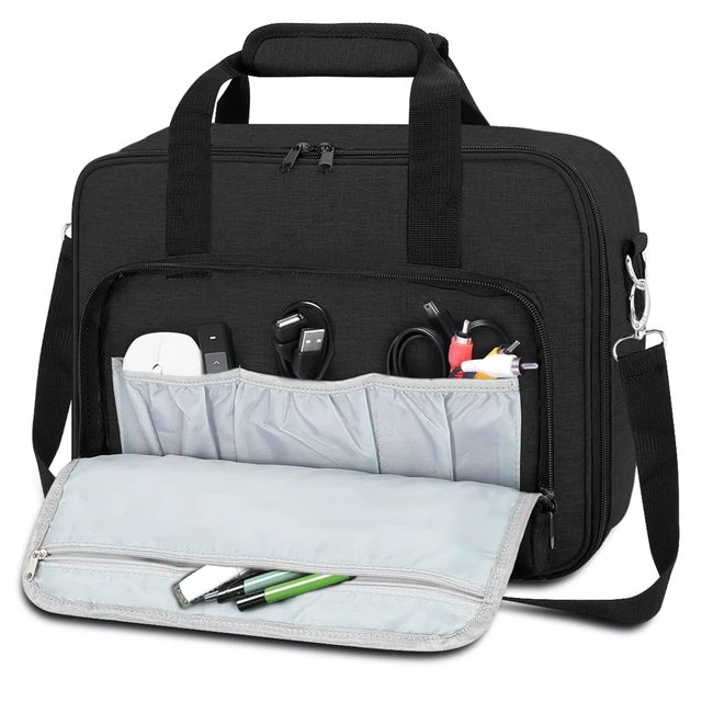 Alt view image 2 of 5 - Projector Carrying Case, Projector Bag with Accessories Storage Pockets