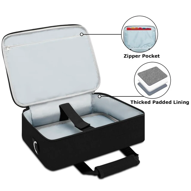 Alt view image 3 of 5 - Projector Carrying Case, Projector Bag with Accessories Storage Pockets