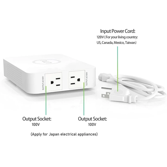 Alt view image 2 of 5 - 120V to 100V 500W Step Down Voltage Converter for Japan appliances in US