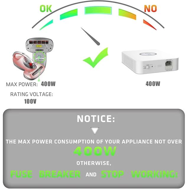 Alt view image 3 of 5 - 120V to 100V 500W Step Down Voltage Converter for Japan appliances in US