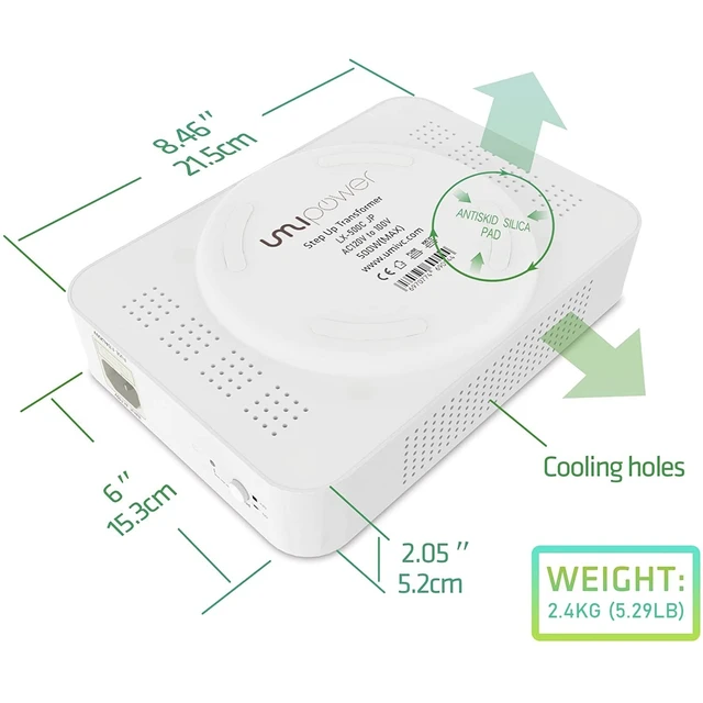Alt view image 4 of 5 - 120V to 100V 500W Step Down Voltage Converter for Japan appliances in US