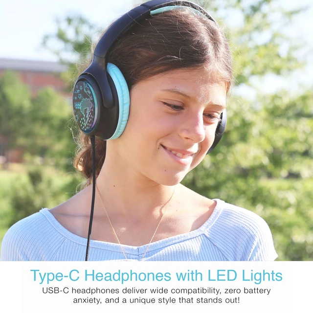 Alt view image 2 of 5 - MEE audio KidJamz KJ65U Over-Ear USB-C Kids Headphones with Mic (Black)