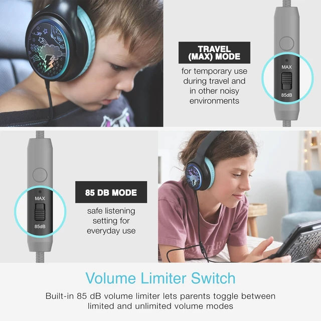 Alt view image 4 of 5 - MEE audio KidJamz KJ65U Over-Ear USB-C Kids Headphones with Mic (Black)