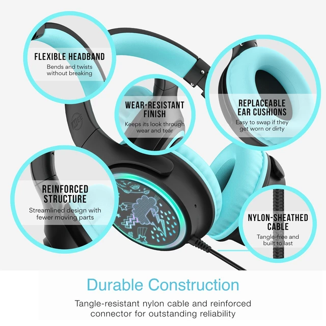 Alt view image 5 of 5 - MEE audio KidJamz KJ65U Over-Ear USB-C Kids Headphones with Mic (Black)