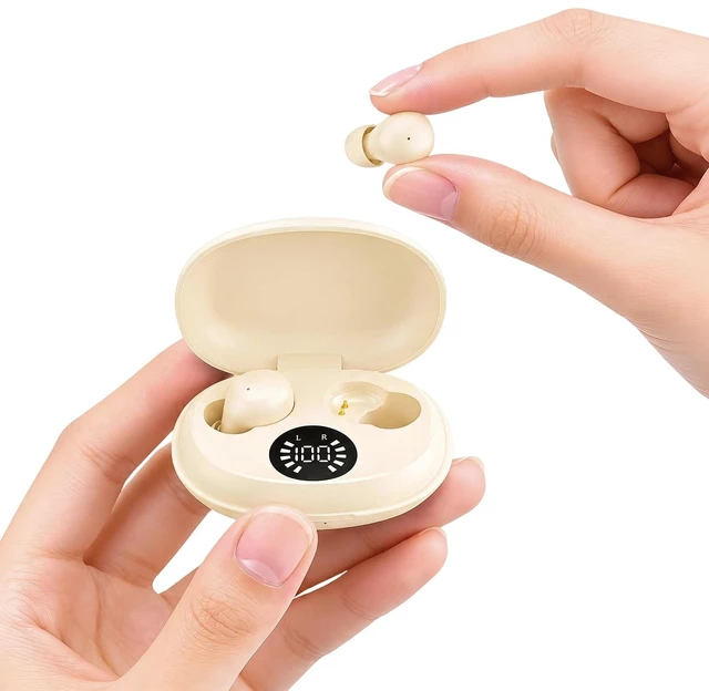 Main image of Xmenha Mini Invisible Small Earbuds Wireless Bluetooth Ear Buds for Small Ears Women Invisible Hidden Headphones Discreet Smallest Micro Tiny Comfortable Flesh Colored Skin Color Earbuds for Wo