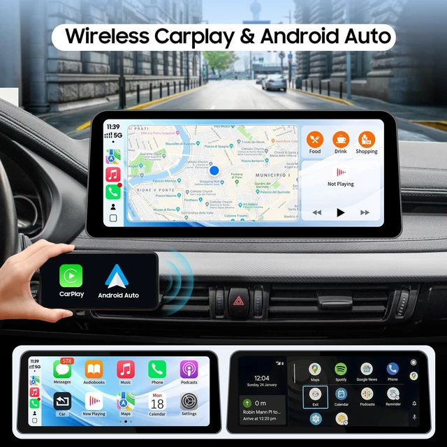 Alt view image 2 of 5 - 12.3Inch Ultra-Narrow Touchscreen Wireless CarPlay Android Auto for BMW X5 X6 Series F15 F16 F85 F86 (2014-2016) with NBT System, Linux HD Multimedia, OEM System, MirrorLink, Car Radio Receiv
