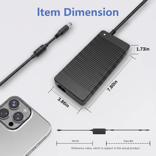 Alt view image 4 of 5 - 280W AC Adapter Compatible with HP Thunderbolt Dock Z2 mini