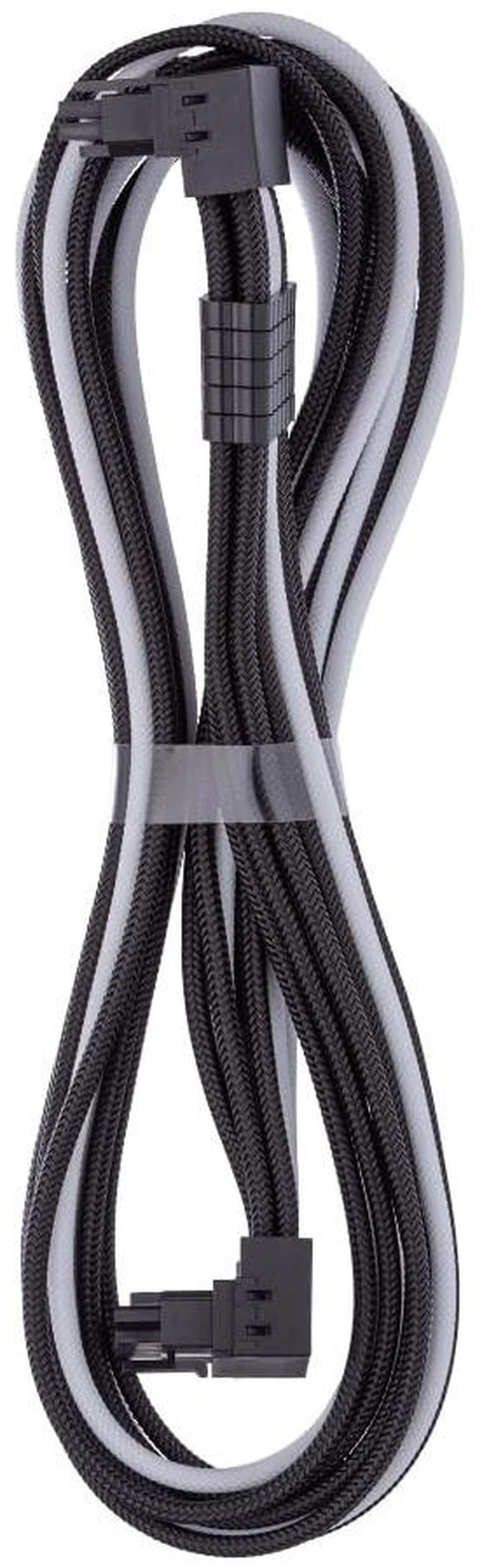 Main image of CableMod Pro ModMesh 12V-2x6 PCIe Cable for Corsair T5 (Blk+Wht, 16p,90A)