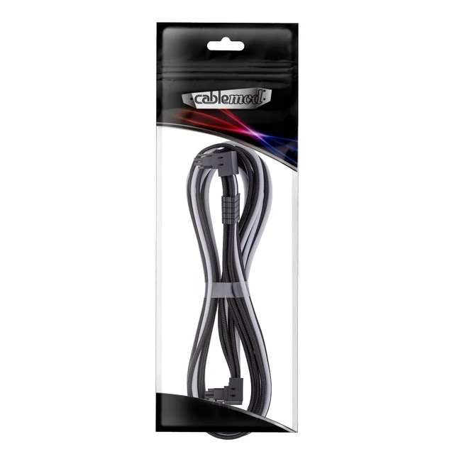 Alt view image 3 of 3 - CableMod Pro ModMesh 12V-2x6 PCIe Cable for Corsair T5 (Blk+Wht, 16p,90A)