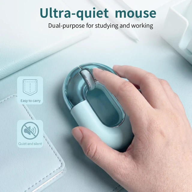 Alt view image 3 of 5 - FOPATO Bluetooth Mouse for Laptop Donut Green Wireless Mouse, Rechargeable