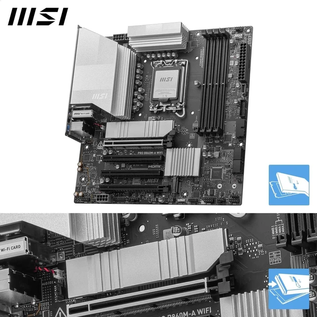 Alt view image 3 of 5 - MSI PRO B860M-A WIFI