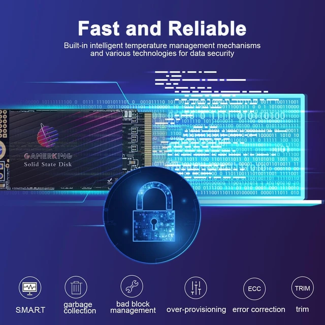 Alt view image 5 of 5 - GAMERKING 1TB M.2 2242 NVMe SSD PCIe Gen3.0 x4 3D NAND TLC High Performance Internal Solid State Drive M Key 42mm, Compatible with Desktop Laptop Ultrabook Tablet