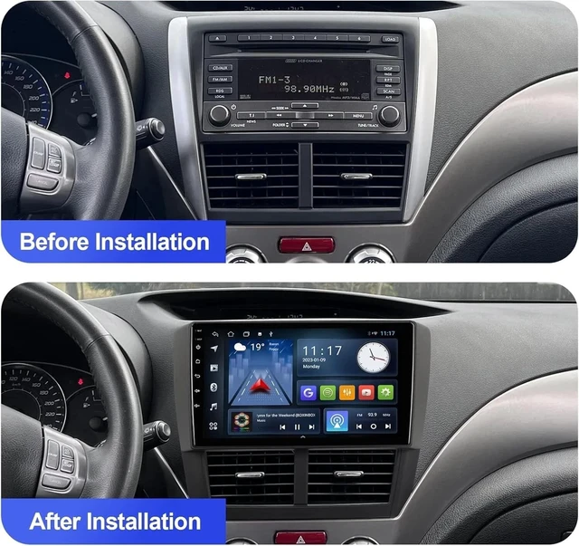 Alt view image 2 of 5 - Surakey Car Radio Stereo for Subaru Foreste/Impreza WRX 2008-2014, 4+64G Android 13 GPS Head Unit 2 Din for Carplay Android Auto 10.1in Touch Screen Bluetooth WiFi RDS SWC Split Screen Backup Camera