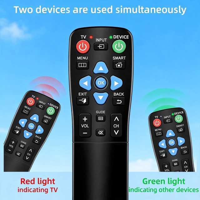 Alt view image 5 of 5 - Big Button Universal TV Remote for Seniors, Dementia - Works Both TV Only or TV & Cable (STB) - for Spectrum, Xfinity, Samsung, Vizio, LG with Slide-Cover