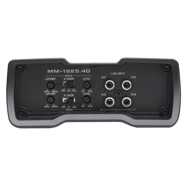 Alt view image 4 of 4 - Autotek MM-1525.4D Mean Machine 1500 Watt Amplifier, Compact Bridgeable, 4 Channel Amplifier
