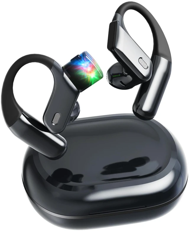 Main image of 2-In-1 In-Ear & Open-Ear Headphones With 105H Playback Time, Night Running Warning Light, Wireless Earbuds With Clear Calls, Immersive Sound,Touch Control,Perfect For Gym / Running (Midnight Bl