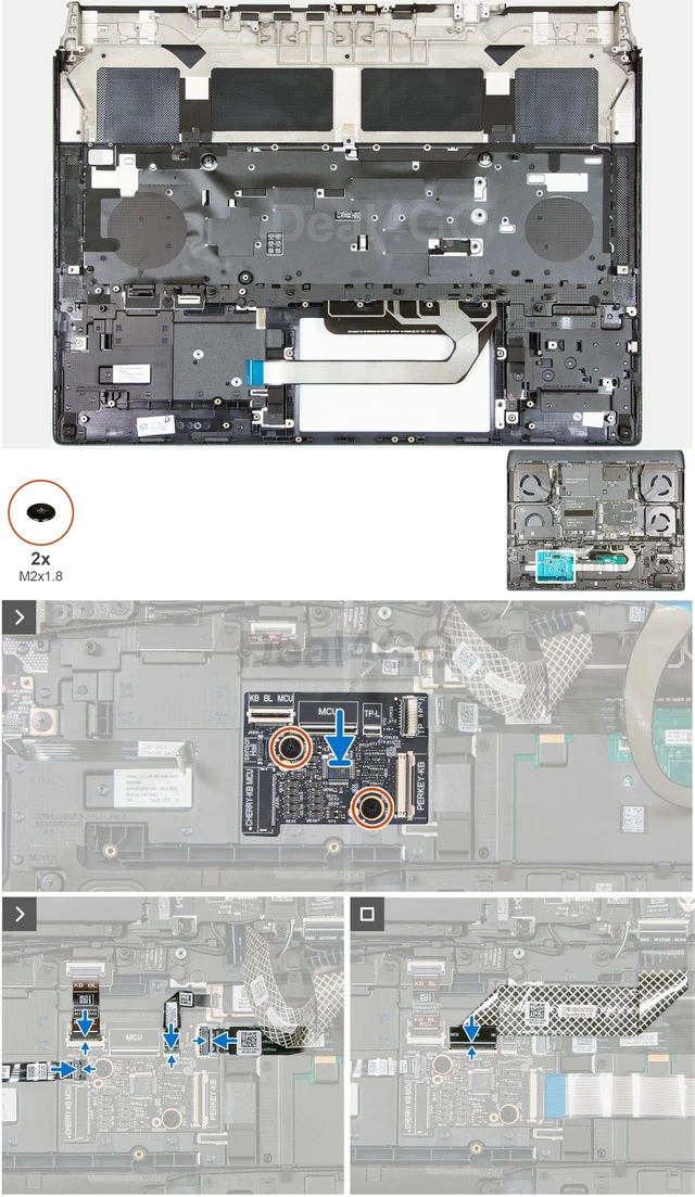 Alt view image 3 of 5 - Deal4GO 4-Zone RGB Cherry MX Mechanical Backlit Keyboard FDFPN 0FDFPN Replacement for Dell Alienware 18 Area-51 AA18250 P52E