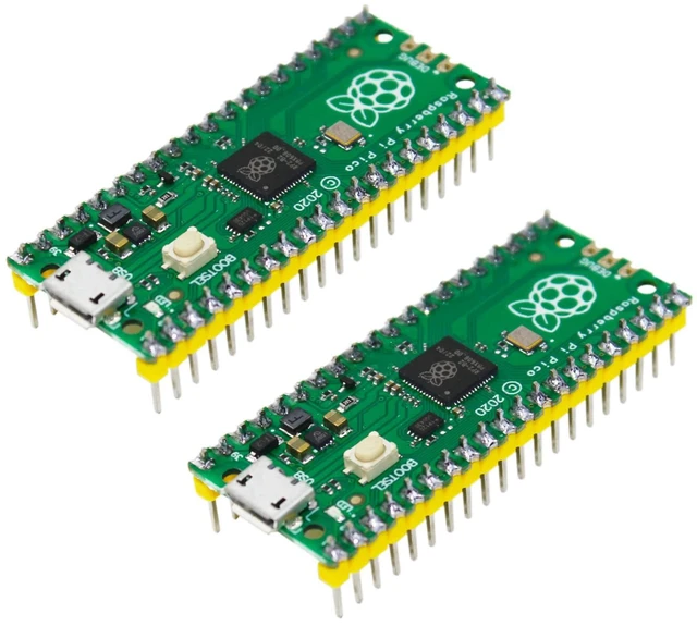 Main image of 2Pcs Raspberry Pi Pico RP2040 Microcontroller Board with GPIO Headers