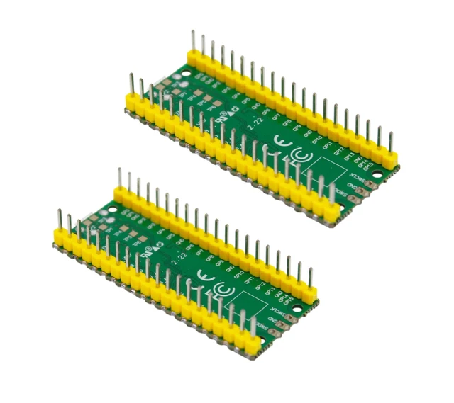Alt view image 2 of 5 - 2Pcs Raspberry Pi Pico RP2040 Microcontroller Board with GPIO Headers