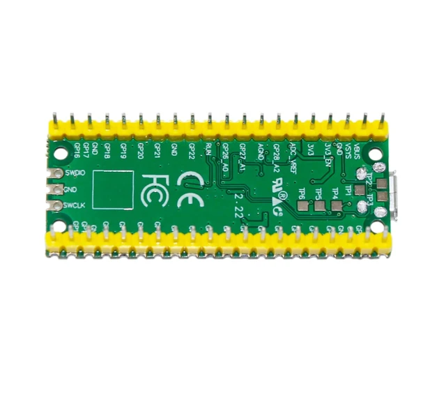 Alt view image 5 of 5 - 2Pcs Raspberry Pi Pico RP2040 Microcontroller Board with GPIO Headers