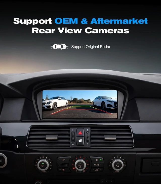 Alt view image 4 of 5 - 9.3" Touch Screen CarPlay Radio for BMW 5 Series E60 E61 E63 E64 E90 E91 E92 E93 2005-2008 CCC System Upgrade Android Auto Car Multimedias Player Original Stereo iDrive Amplifer Retained