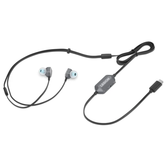 Alt view image 2 of 4 - Lenovo Legion RGB Gaming in-Ear Headphones with USB-C E510-7.1 Surround Sound, Hi-Res Audio, in-Line Controller with RGB Lights - Compatible with PC, Tablet, Phone