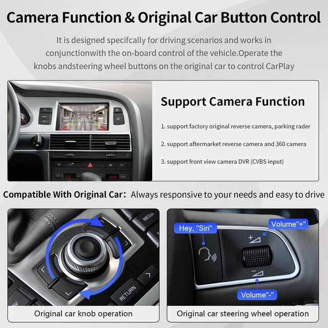 Alt view image 4 of 5 - Road Top Wireless CarPlay for Audi A6 S6 Q7 with MMI 3G