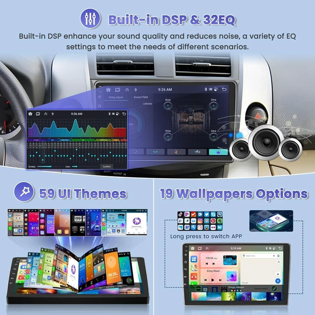 Alt view image 5 of 5 - 8-Core 6+128G 9'' Android 15 Car Stereo for Toyota RAV4 2007-2012