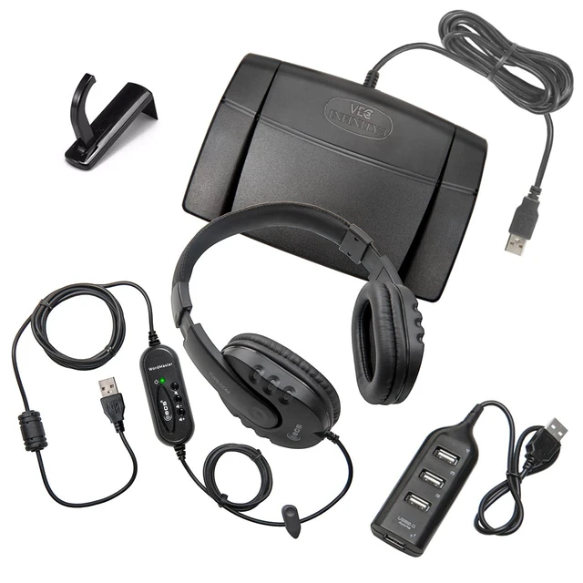 Main image of ECS WordMaster USB Transcription Headset with Infinity-3 USB Foot Pedal
