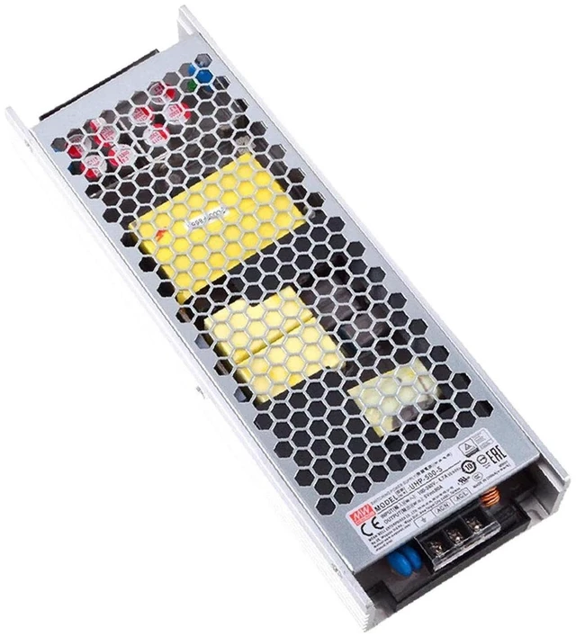 Main image of DrapeMania UHP-500-5 Compact Fanless 400W 80A 5V Industrial Power Supply, up to 90% Efficiency, Wide -22F to 158F Temp, 16,400ft Altitude, UL/CE/TUV Certified