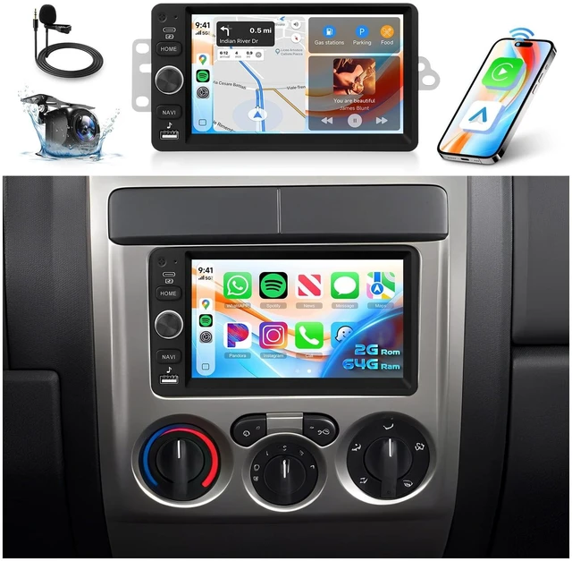 Main image of Driauto 4 Core+64G Radio for Chevy Chevrolet Silverado Tahoe Suburban SSR 2003-2006 Impala, for Hummer H2 H3, GMC Canyo Envoy Savana Sierra Yukon, for Saturn Buick, CarPlay Android Auto, GPS Bluetooth