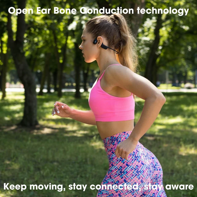 Alt view image 5 of 5 - FlowMotion Versa Open-Ear Swimming Headphones Bluetooth Bone Conduction Headphones, 32GB MP3 Player, IP68 Waterproof, Secure Fit for Workouts, Running, Swimming, Cycling, Gym, Built-in Microphone