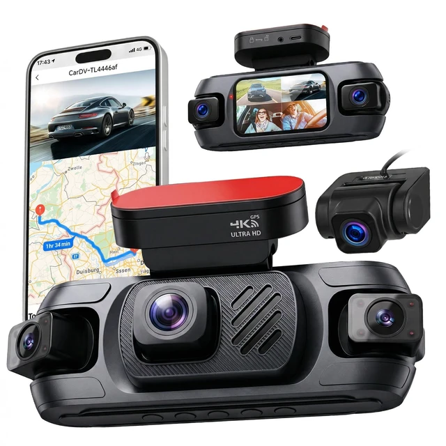 Main image of Driauto Car Dash Cam 4 Channel with 360 View 4K Front 1080P Rear Inside
