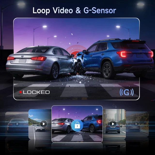 Alt view image 3 of 5 - Driauto Car Dash Cam 4 Channel with 360 View 4K Front 1080P Rear Inside