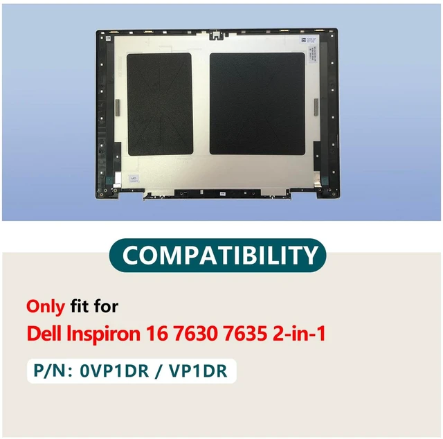 Alt view image 2 of 5 - JADTRXU 0VP1DR VP1DR New Compatible Replacemen for Dell Inspiron 16 7630 7635 2-in-1 LCD Rear Back Top Cover (FHD Version)