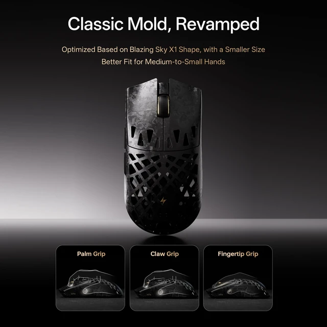 Alt view image 4 of 5 - ATK Blazing Sky Ghost Extreme Wireless Gaming Mouse - Black