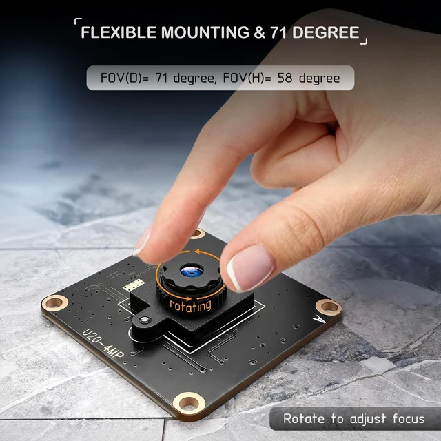 Alt view image 5 of 5 - innomaker 4MP USB HDR Camera, Up to 4MP@30FPS 2K@60FPS 1080P@60FPS, Plug&Play for PC, Raspberry Pi, Jetson Nano, SBCs. Support Windows, Linux, Android, Mac OS.