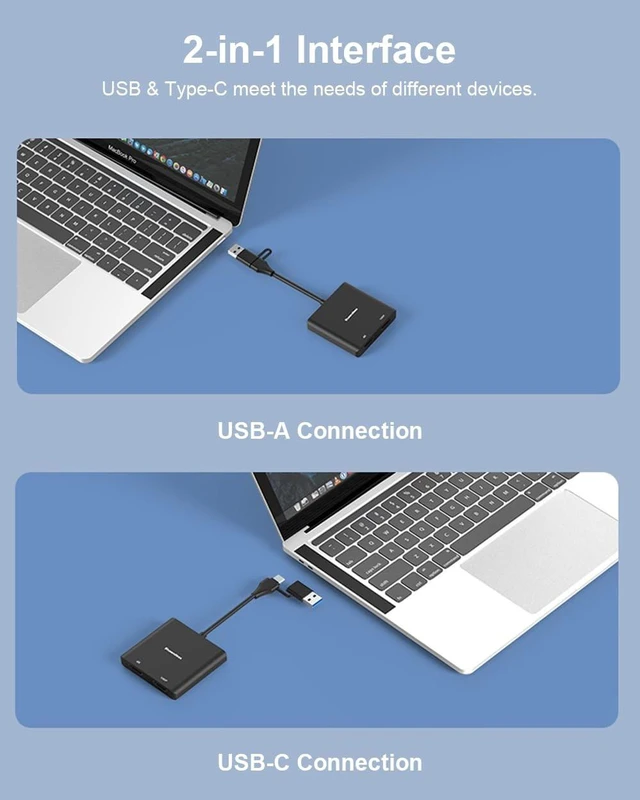 Alt view image 5 of 5 - BKELHS USB 3.0 to Dual HDMI Adapter, USB to 2 HDMI Multiple Monitor 4K 1080P 60HZ Full HD Audio Video Graphics Converter Cable Laptop Splitter Extended Display Dual Screens Desktop for Windows Mac OS