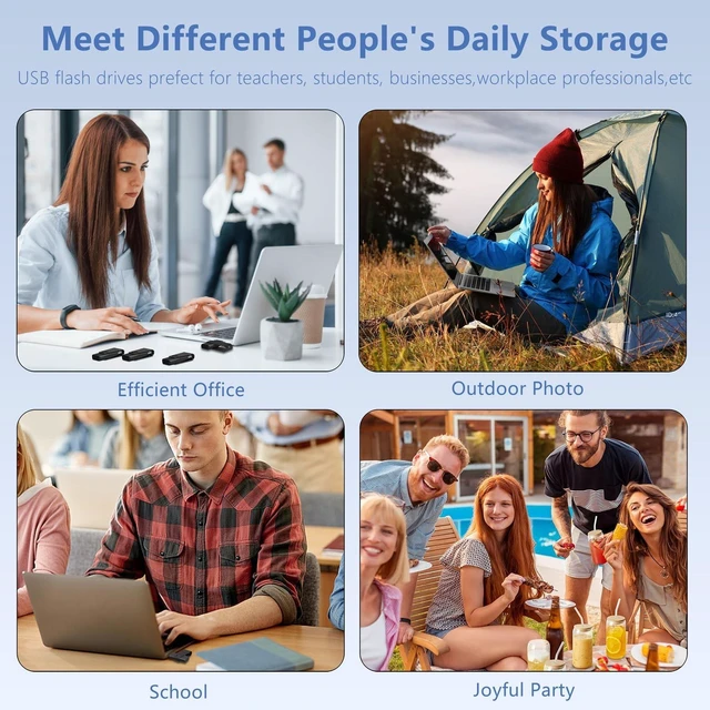 Alt view image 2 of 5 - 50 Pack 4GB USB Flash Drive Bulk AGECASH USB 2.0 Thumb Drive Pack