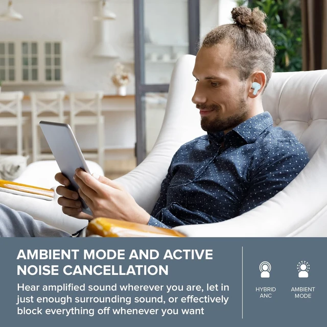 Alt view image 3 of 5 - Creative Zen Air Pro ANC Lightweight Wireless Earbuds with LE Audio, Black