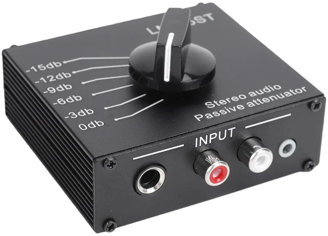 Main image of Serounder Passive Stereo Sound Attenuator, 6 Switchable Modes 15db to 0db, with 3.5mm 6.35mm Interfaces, for Home Theater and Professional Sound Performances