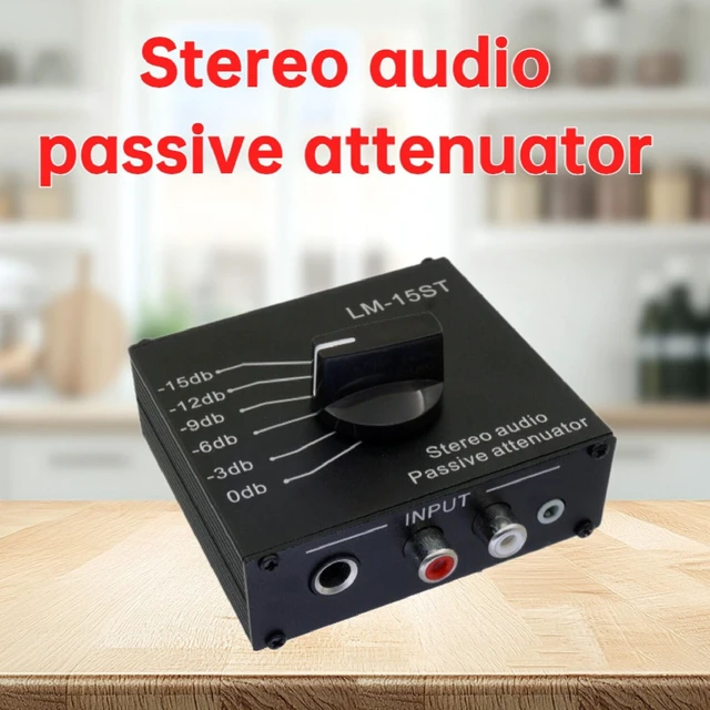 Alt view image 4 of 5 - Serounder Passive Stereo Sound Attenuator, 6 Switchable Modes 15db to 0db, with 3.5mm 6.35mm Interfaces, for Home Theater and Professional Sound Performances